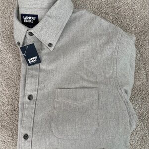 Lands' End 100% Cotton Men’s Button Down Shirt